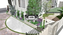 ホワイト基調のエレガントなエクステリアプラン VR動画 ホワイト基調のエレガントなエクステリアプラン VR動画