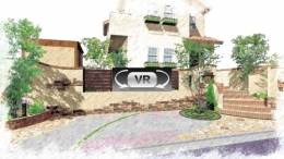 高低差のあるプロヴァンス風セミオープンスタイルプラン:ファサードVR 高低差のあるプロヴァンス風セミオープンスタイルプラン:ファサードVR