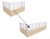 塀をつなげて描いた時のフェンスの処理方法 塀をつなげて描いた時のフェンスの処理方法