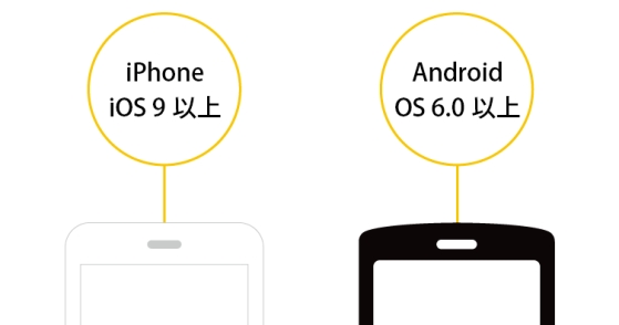 iPhoneとAndroidで使えます iPhoneとAndroidで使えます