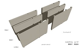 Xスタイルルーフ横格子_側面用 Xスタイルルーフ横格子_側面用