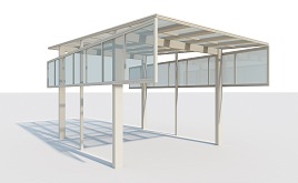 エフルージュ_FIRST_600タイプ_1台用4本柱_オプションイメージ エフルージュ_FIRST_600タイプ_1台用4本柱_オプションイメージ